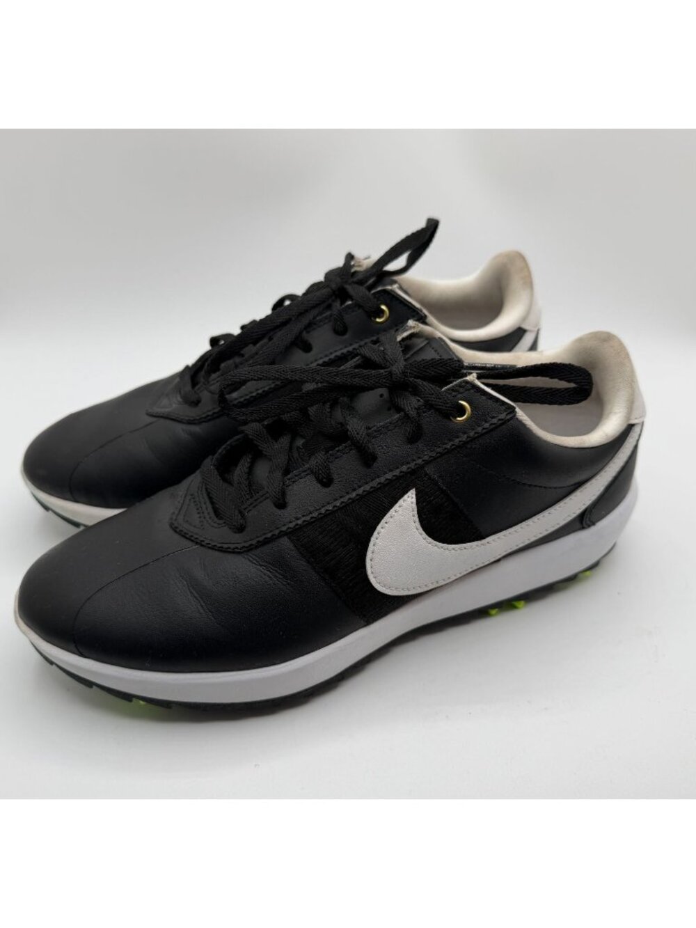 Nike Cortez G Spikeless Golf Shoes Women Size 8 Black/White Lace Up Sneaker
